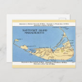 Carte de l'île Nantucket (Devant / Derrière)