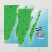 Carte de l'île Öland Suède (Devant / Derrière)