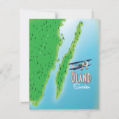 Carte de l'île Öland Suède (Dos)