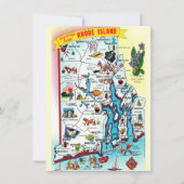 Carte de l'île Rhode Faire-part de déplacement (Devant)