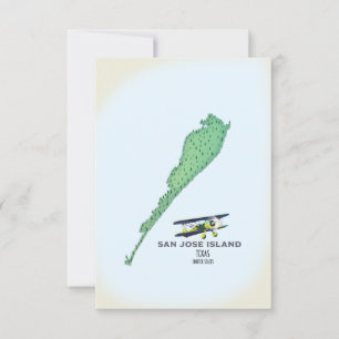 Carte de l'île San José Texas États-Unis