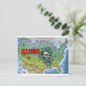 Carte de l'Illinois USA (Debout devant)