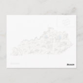 Carte de l'image Vintage du Kentucky Antique State (Dos)