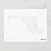 Carte de l'image Vintage du Maryland Antique State (Dos)