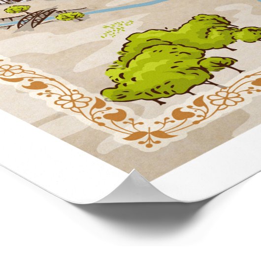 Carte de l'imaginaire en Transylvanie - Poster Pap (Coin)