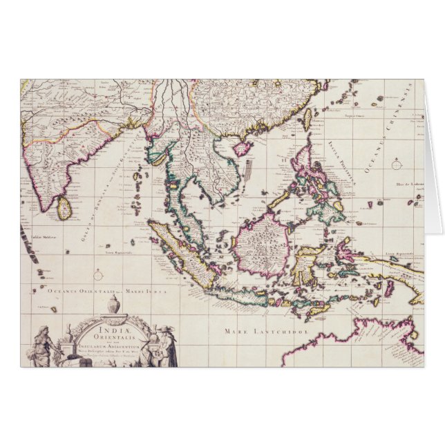 Carte de l'Inde et des Indes est (Devant horizontal)
