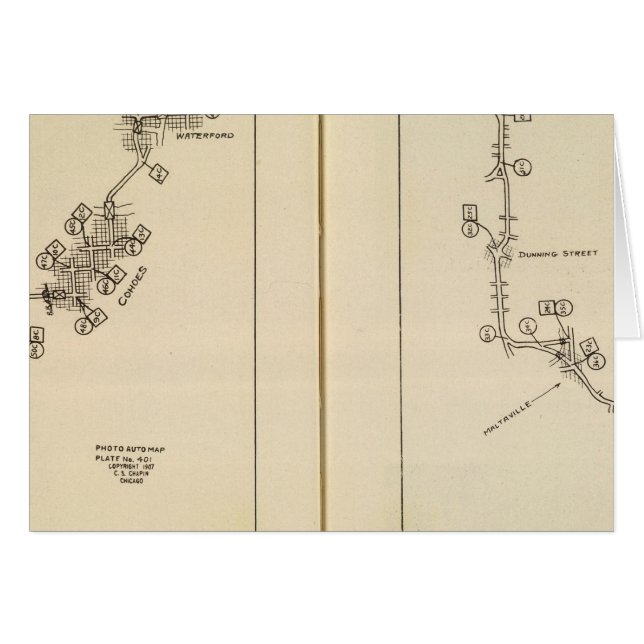 Carte de l'index Albany, Saratoga Springs (Devant horizontal)