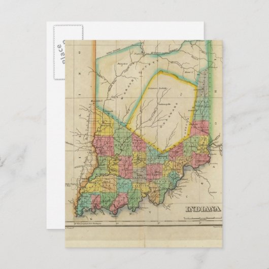 Carte De L'Indiana (Devant / Derrière)