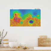 Carte de l'inertie thermique de Mars Poster (Cuisine)