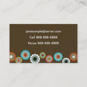 Carte de l'information de maman dans le brun (Dos)