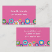 Carte de l'information de maman dans le rose (Devant / Derrière)