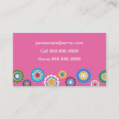 Carte de l'information de maman dans le rose (Dos)