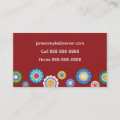 Carte de l'information de maman en rouge (Dos)