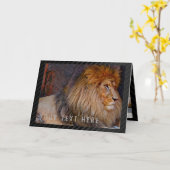 Carte de lion [animal] (Fleur jaune)