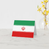 Carte de l'Iran avec drapeau (Fleur jaune)