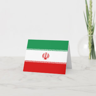 Carte de l'Iran avec drapeau