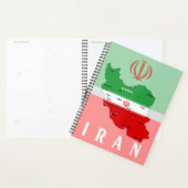 Carte de l'Iran avec drapeau et emblème (Devant avec enveloppe)