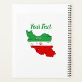 Carte de l'Iran avec drapeau et emblème (Dos)
