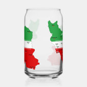 Carte de l'Iran avec drapeau et emblème (Gauche)