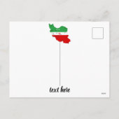 Carte de l'Iran avec drapeau et emblème (Dos)