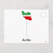 Carte de l'Iran avec drapeau et emblème (Dos)