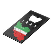 Carte de l'Iran avec drapeau et emblème (Dos Angle)