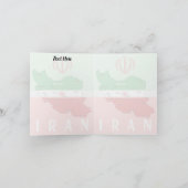 Carte de l'Iran avec drapeau et emblème (Intérieur)