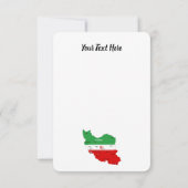 Carte de l'Iran avec drapeau et emblème (Dos)