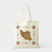 Carte de l'Iran + Sac de drapeaux (Devant)