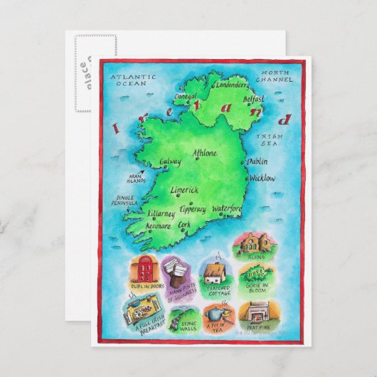 Carte de l'Irlande (Devant / Derrière)