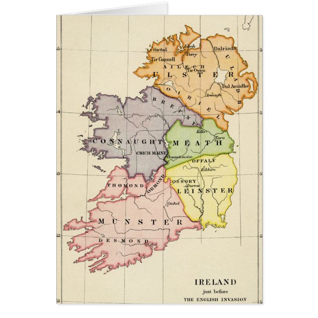 Carte de l'Irlande (Devant)