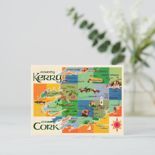 Carte de l'Irlande Kerry & Cork (Debout devant)