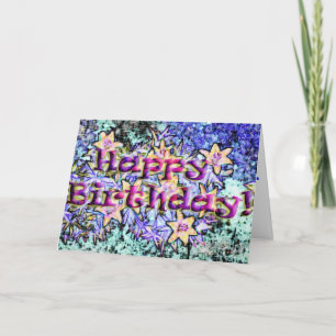 Carte de lis de joyeux anniversaire