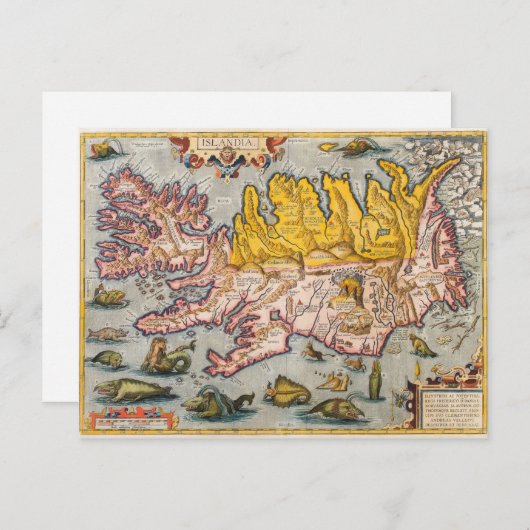 Carte de l'Islande (Devant / Derrière)