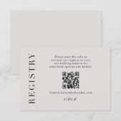 Carte de liste de mariage moderne avec QR code à s (Devant / Derrière)