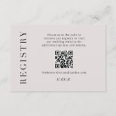 Carte de liste de mariage moderne avec QR code à s (Devant)