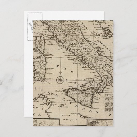 Carte de l'Italie (Devant / Derrière)