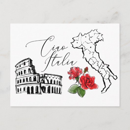 *~* Carte de l'Italie Ciao Italia Langue italienne (Devant)