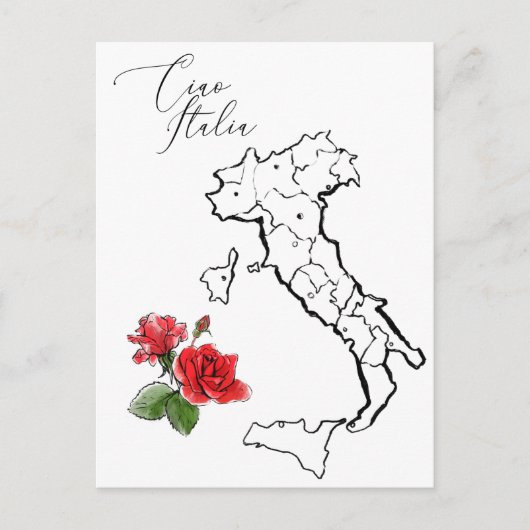 *~* Carte de l'Italie Ciao Italia Langue italienne (Devant)