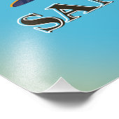 Carte de l'Italie Elba poster voyage (Coin)