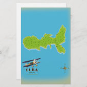Carte de l'Italie Elba poster voyage (Devant / Derrière)