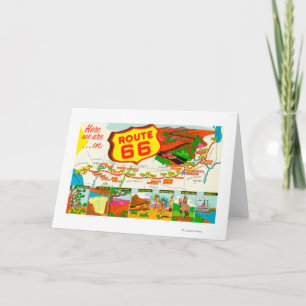 Carte de l'itinéraire 66 de Los Angeles vers