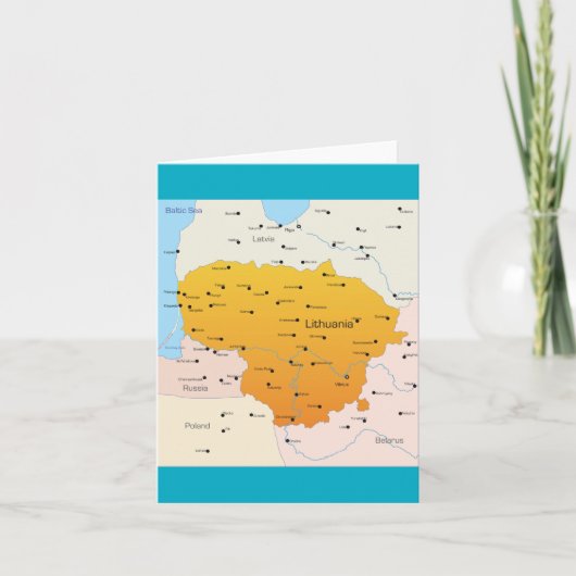Carte De Lituanie (Devant)
