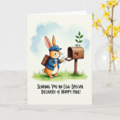 Carte de livraison de courrier joyeuse (Fleur jaune)