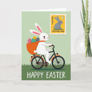 Carte de livraison de lapin printanier