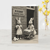 Carte de livraison de lapins de printemps (Fleur jaune)