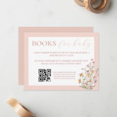 Carte de livre Baby shower Baby in Bloom (Devant/Arrière en situation)