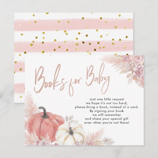 Carte de livres pour bébé Bohème Automne Coup de f (Devant / Derrière)