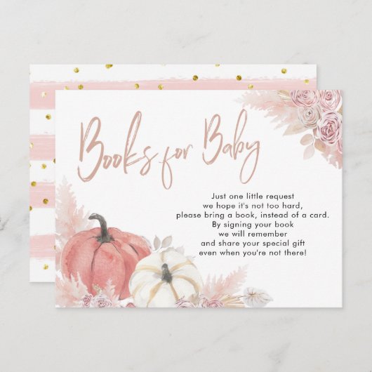 Carte de livres pour bébé Bohème automne en amour (Devant / Derrière)