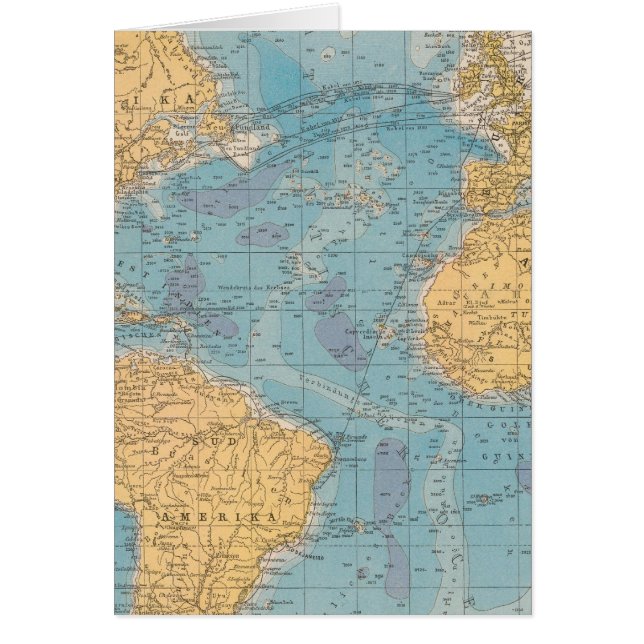 Carte de l'océan Atlantique (Devant)